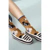 Hansel From Basel Kitkat Crew Socks In Brown