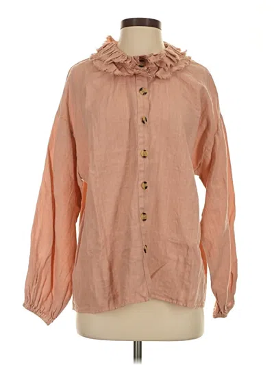 Hansel From Basel Long Sleeve Blouse In Tan