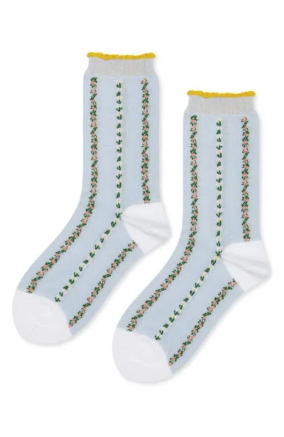 Hansel From Basel Louelle Crew Socks In Blue