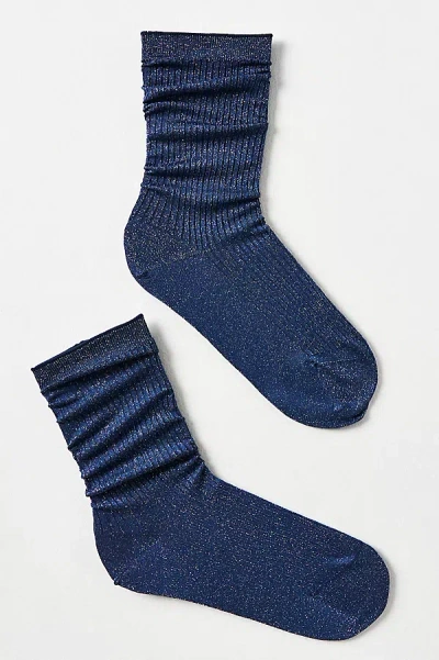 Hansel From Basel Lumiesta Crew Socks In Blue