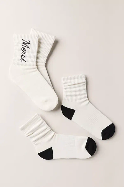 Hansel From Basel Merci Socks, Set Of 2 In Black