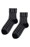 Hansel From Basel Sheer Striped Socks In Black