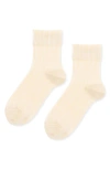 Hansel From Basel Mykonos Stripe Sheer Crew Socks In Tan