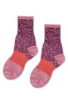 Hansel From Basel Pixie Dapple Cotton & Wool Blend Crew Socks In Pink