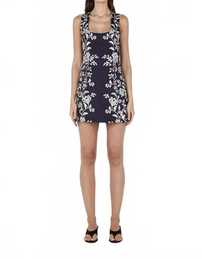 Hansen And Gretel Bonython Mini Dress In Moonlit Vine In Blue