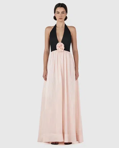 Hansen And Gretel Calla Maxi Dress In Black/pink In Multi