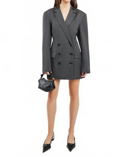 Hansen And Gretel Callum Blazer Mini Dress In Charcoal In Gray