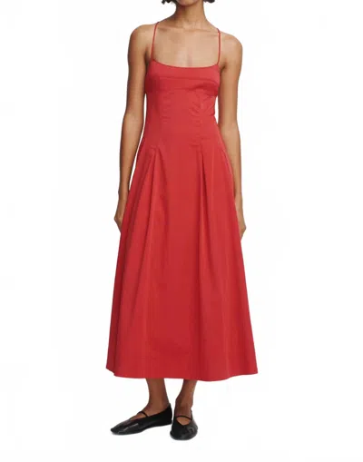Hansen And Gretel Carlotta Midi Dress In Samba Red