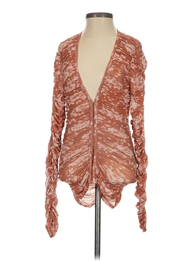 Pre-owned Hansen And Gretel Long Sleeve Blouse In Orange
