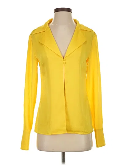 Pre-owned Hansen And Gretel Long Sleeve Blouse In Yellow