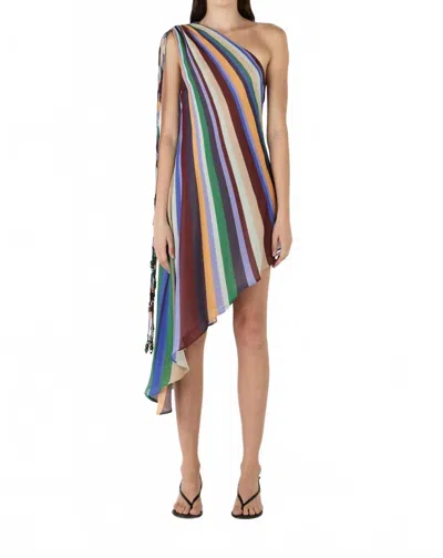 Hansen And Gretel Lumi Silk Dress In Wave Length In Multi