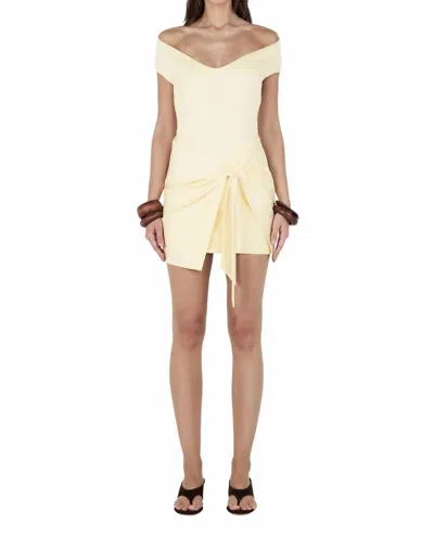 Hansen And Gretel Mollie Mini Dress In Butter In Neutral