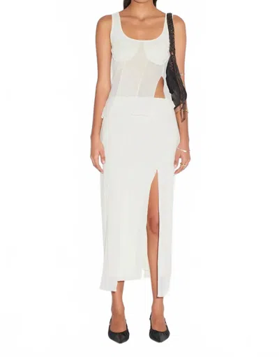 Hansen And Gretel Moloko Skirt In Ecru Net In White