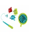 Hape Double Jumping Sea Creatures Fun Fishing Set In Multi