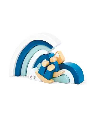 Hape Hokusai Great Wave Blocks Set - 2-8 - Ages 2-4 In Blue