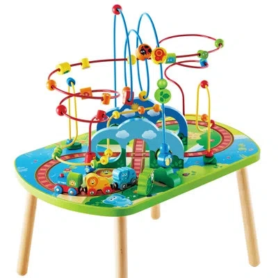 Hape Jungle Adventure Toddler Bead Maze And Railway Train Track Play Table
