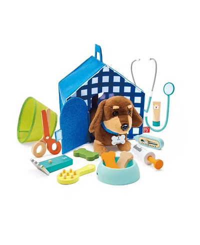 Hape Puppy Care Clinic Vet Set - 3-8 - Ages 2-4 In Blue