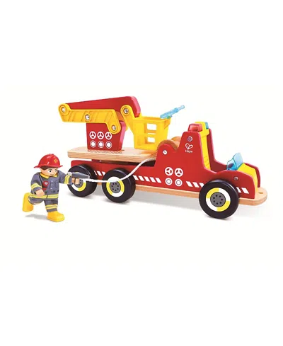 Hape Siren Lights Toy Fire Truck - 2-8 - Ages 2-4 In Red