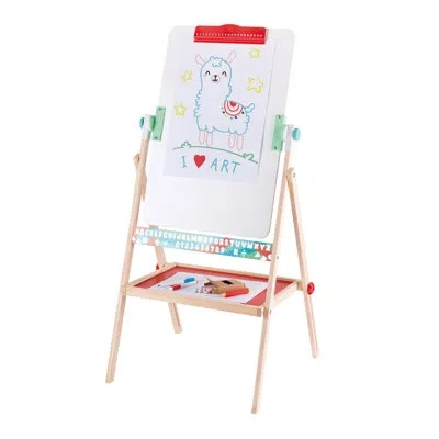 Hape Standing Folding Art Board In Black;brown;white