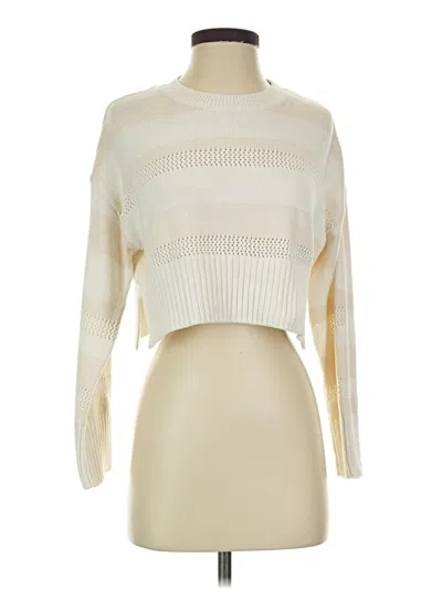 Pre-owned Happily Grey 3/4 Sleeve Turtleneck In Ivory