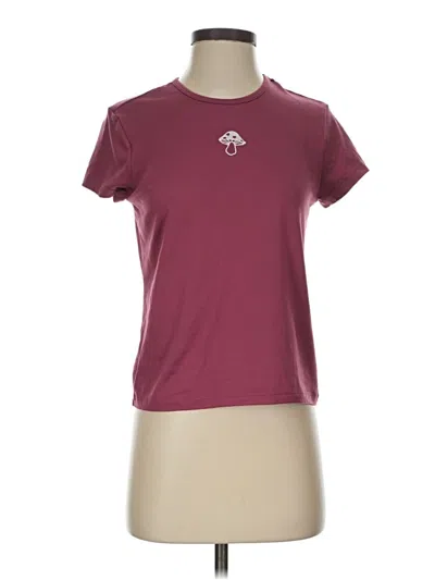 Pre-owned Happily Grey Active T-shirt In Burgundy