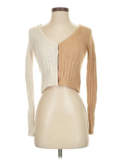 Pre-owned Happily Grey Cardigan Sweater In Tan