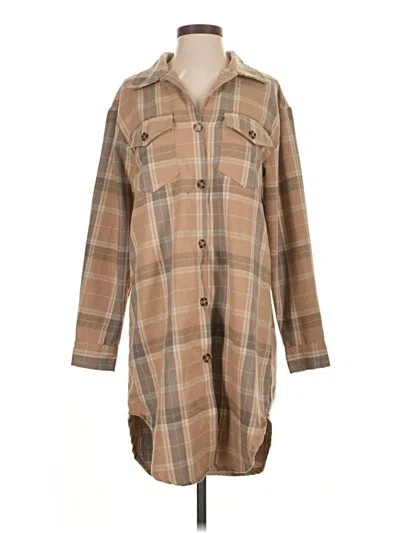 Pre-owned Happily Grey Coat In Brown