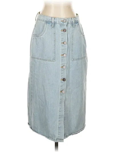 Pre-owned Happily Grey Denim Skirt In Blue