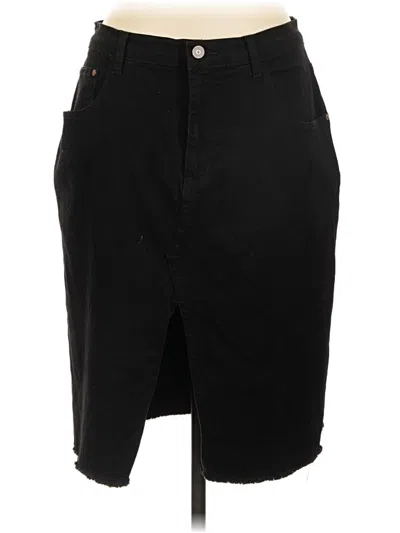 Pre-owned Happily Grey Formal Skirt In Black