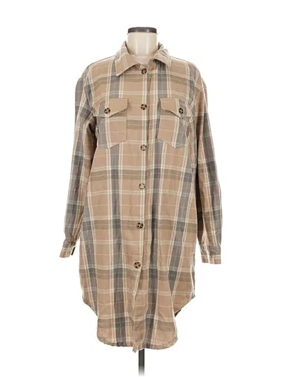 Pre-owned Happily Grey Long Sleeve Blouse In Brown