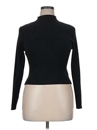 Pre-owned Happily Grey Long Sleeve Top Black Turtleneck Tops