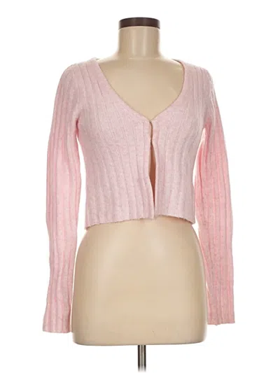 Pre-owned Happily Grey Long Sleeve Top Pink Sweetheart Neckline Tops