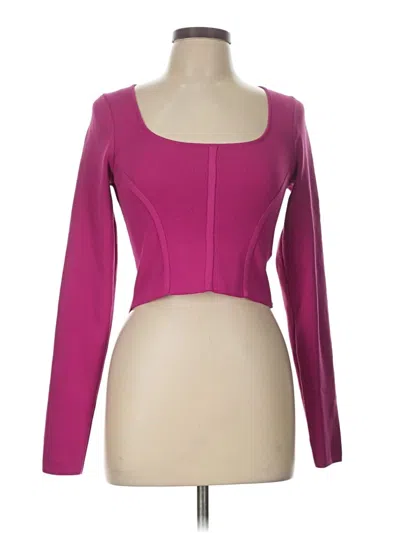 Pre-owned Happily Grey Long Sleeve T-shirt In Pink