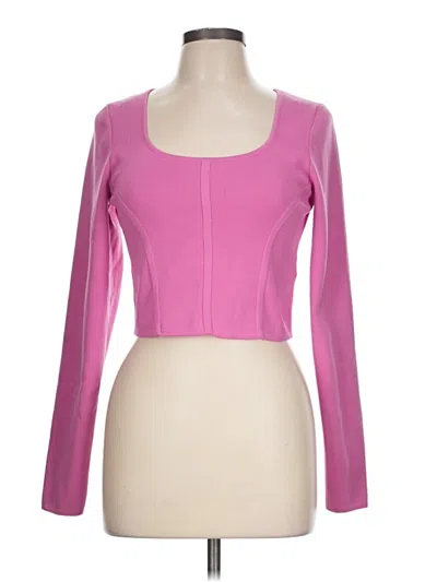 Pre-owned Happily Grey Long Sleeve T-shirt In Pink