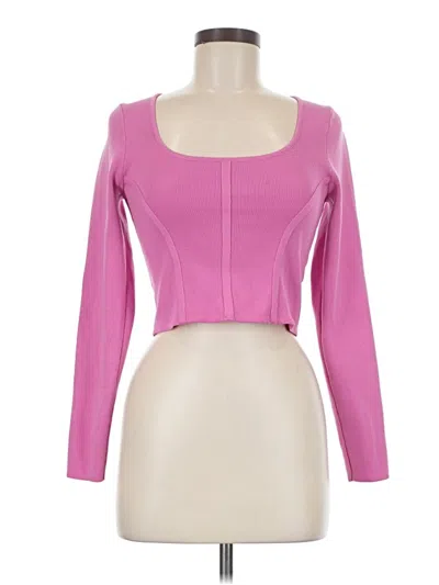 Pre-owned Happily Grey Long Sleeve T-shirt In Pink