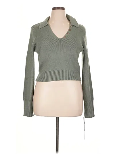 Pre-owned Happily Grey Pullover Sweater In Green