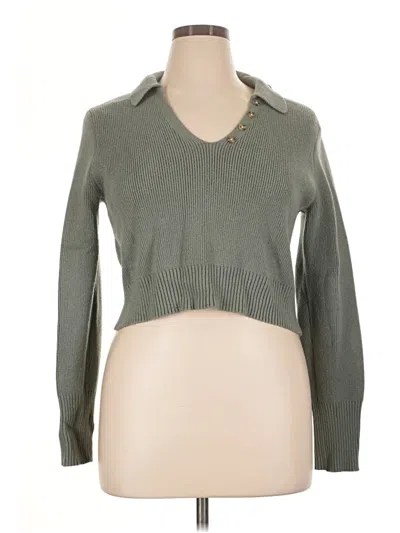 Pre-owned Happily Grey Pullover Sweater In Green