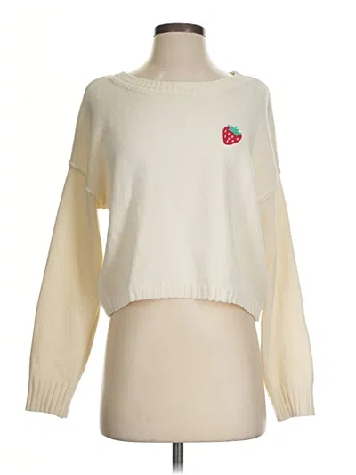 Pre-owned Happily Grey Pullover Sweater In Ivory