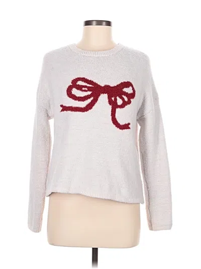 Pre-owned Happily Grey Pullover Sweater In White