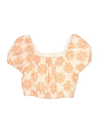 Pre-owned Happily Grey Kids' Short Sleeve Blouse In Orange