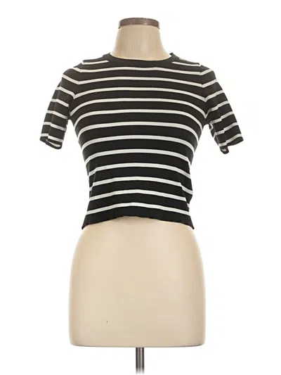 Pre-owned Happily Grey Short Sleeve Turtleneck In Black