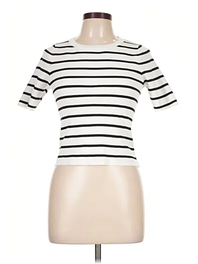 Pre-owned Happily Grey Short Sleeve Turtleneck In Ivory