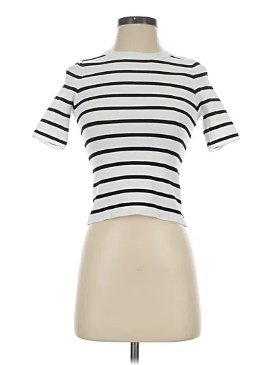 Pre-owned Happily Grey Short Sleeve Turtleneck In Ivory