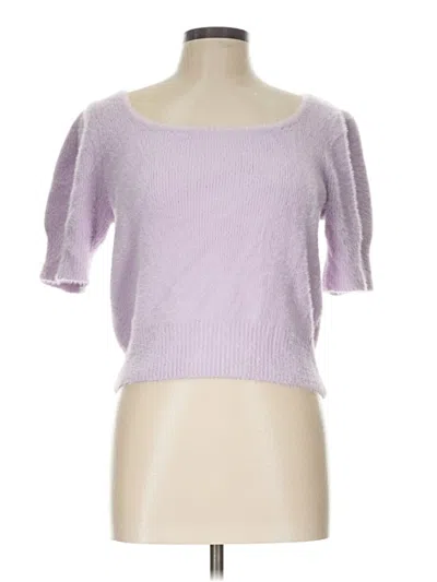 Pre-owned Happily Grey Short Sleeve Turtleneck In Purple