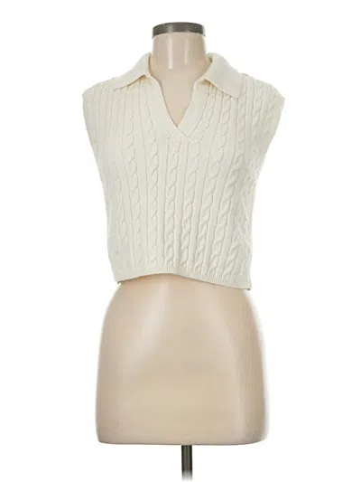 Pre-owned Happily Grey Sleeveless Blouse In White