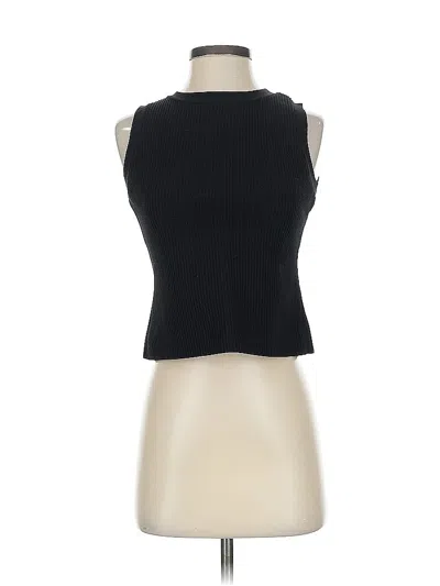 Pre-owned Happily Grey Sleeveless Top Black Strapless Neckline Tops
