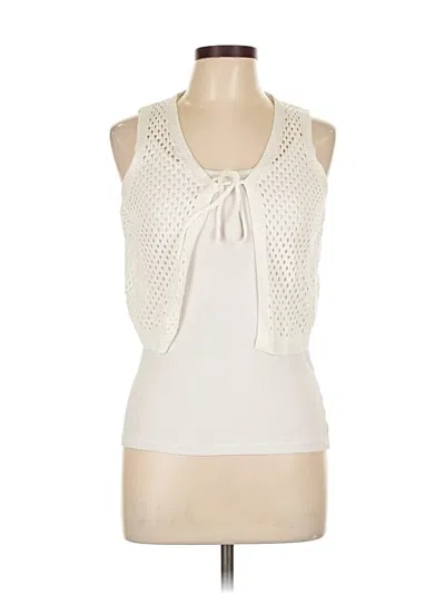 Pre-owned Happily Grey Sweater Vest In White