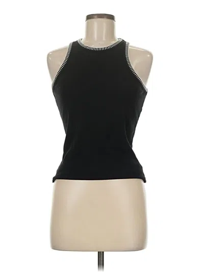 Pre-owned Happily Grey Tank Top Black Halter Neckline Tops