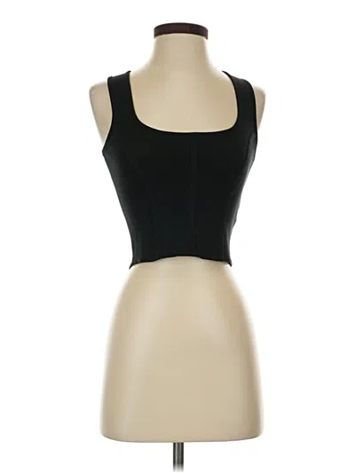 Pre-owned Happily Grey Tank Top Black Strapless Neckline Tops