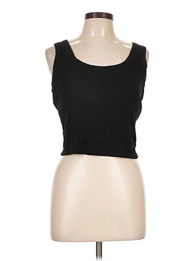 Pre-owned Happily Grey Tank Top Black Strapless Neckline Tops